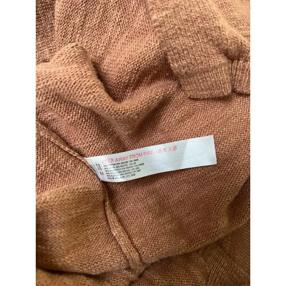Free People Beach Long Terracotta Sweater Cardigan Robe size XS